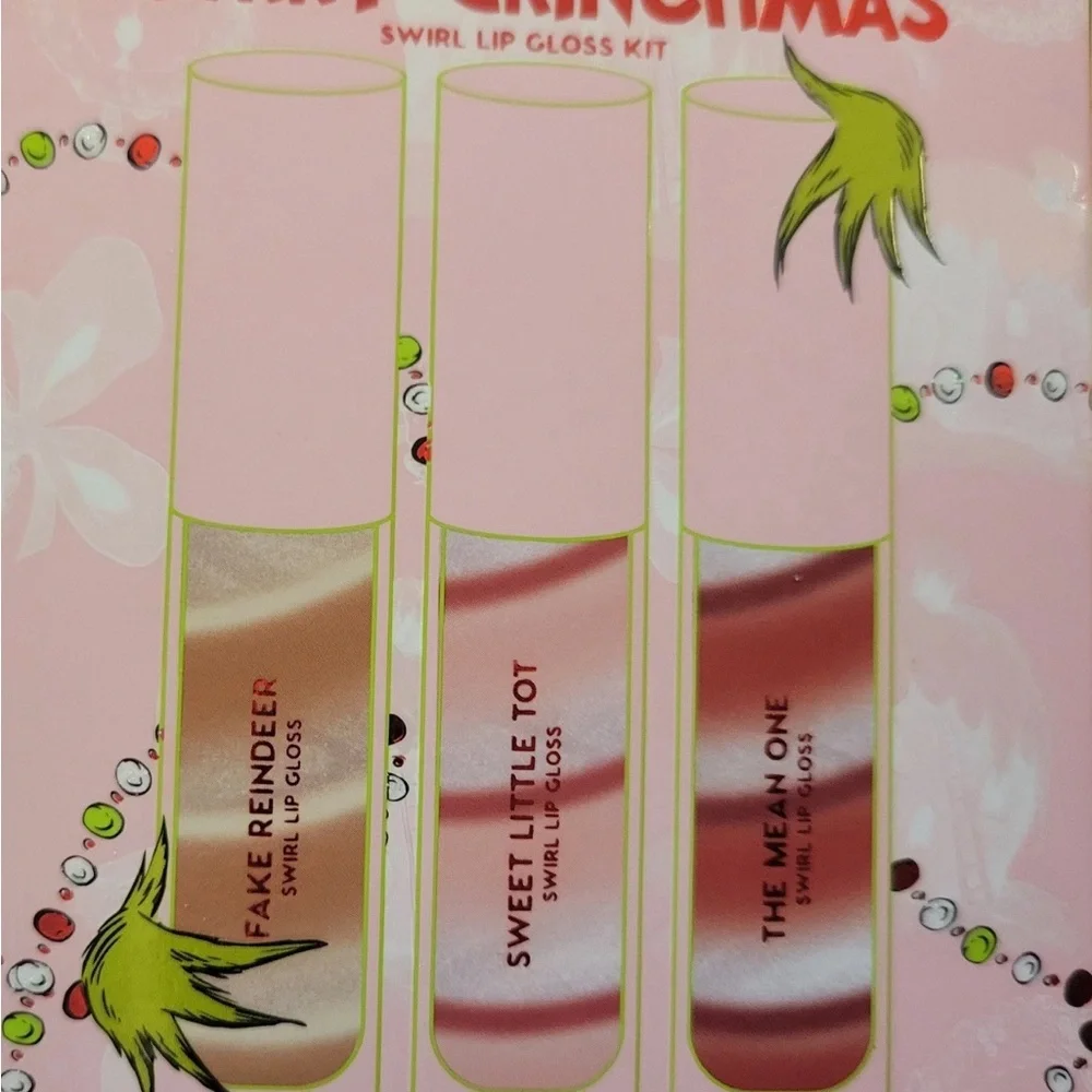 ColourPop X The Grinch 3pk Merry Grinchmas Swirl Lip Gloss Gift Set Holiday NEW